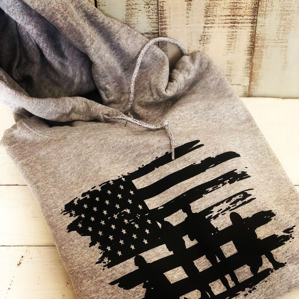 Distressed Flag Sweatshirt